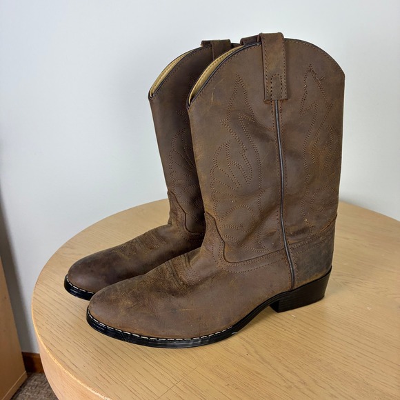 Masterson Boot Co. Leather Cowboy Heeled Western Boots Women's 6 Boho Retro - Picture 4 of 9